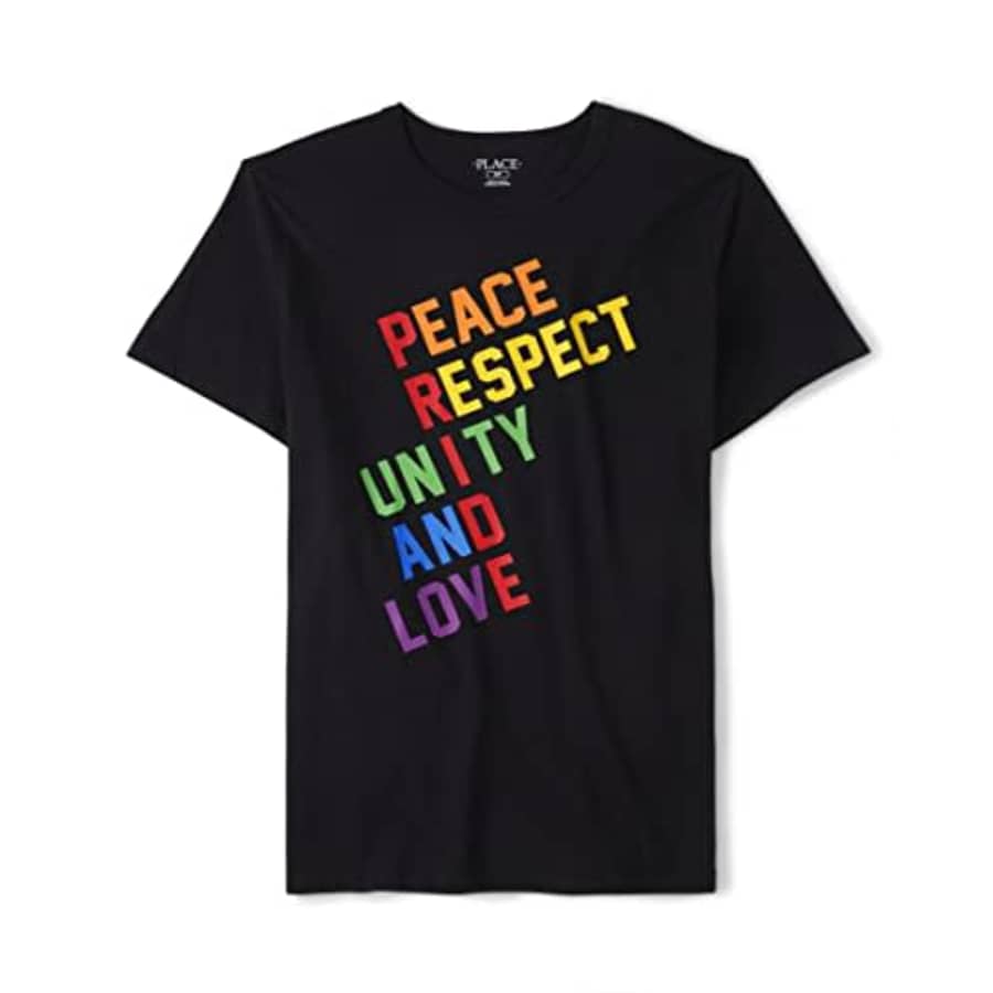 The Children's Place Men's Short Sleeve Pride Graphic T-Shirt, 3X-Large for $11