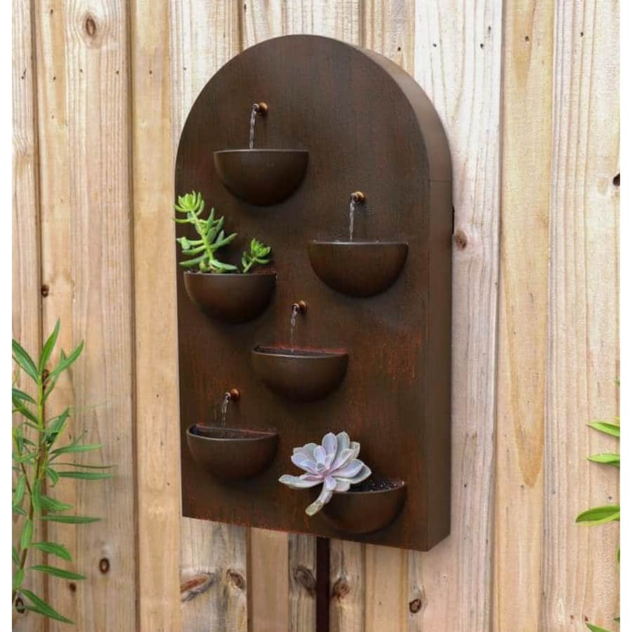 Kenroy Home Silva 31" Wall Fountain w/ Planters for $220 in cart Kenroy Home Silva 31" Wall Fountain w/ Planters for $220 in cart