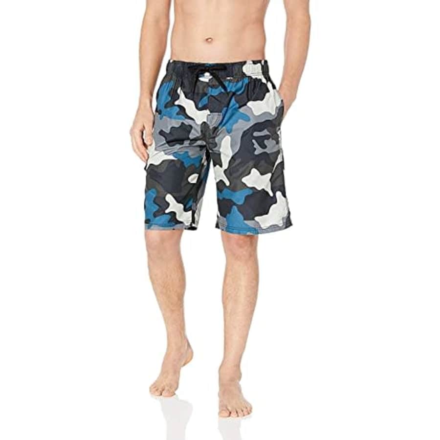 Kanu Surf Miles Swim Trunks (Regular & Extended Sizes), Surf Camo Black, Small for $18 Kanu Surf Miles Swim Trunks (Regular & Extended Sizes), Surf Camo Black, Small for $18