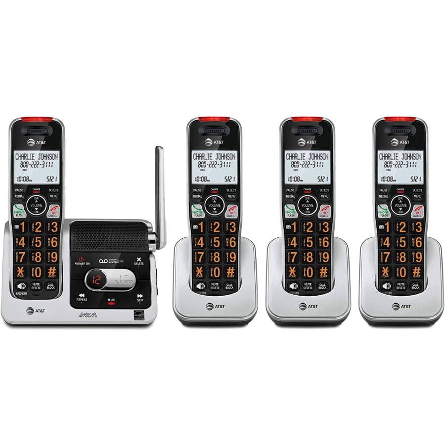 AT&T DECT 6.0 4-Handset Cordless Phone for $90