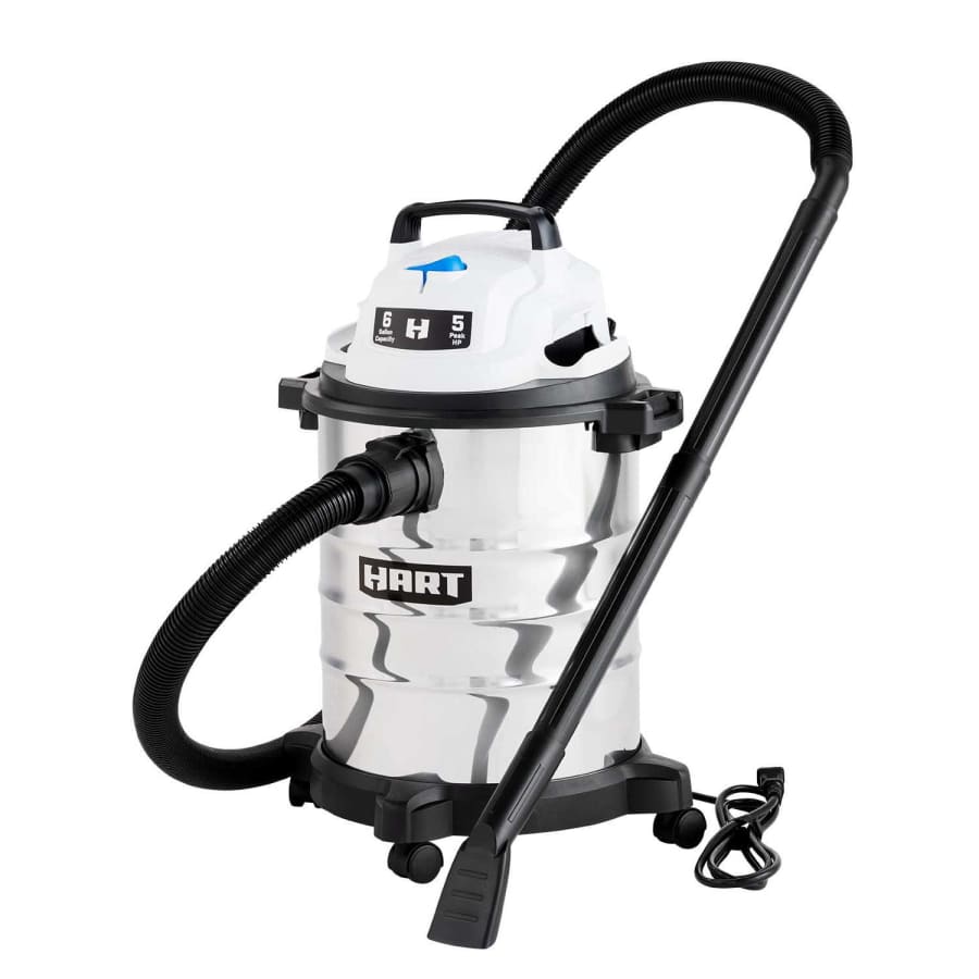 Hart 6-Gallon Stainless Steel Wet/Dry Vacuum w/ Car Cleaning Kit for $90