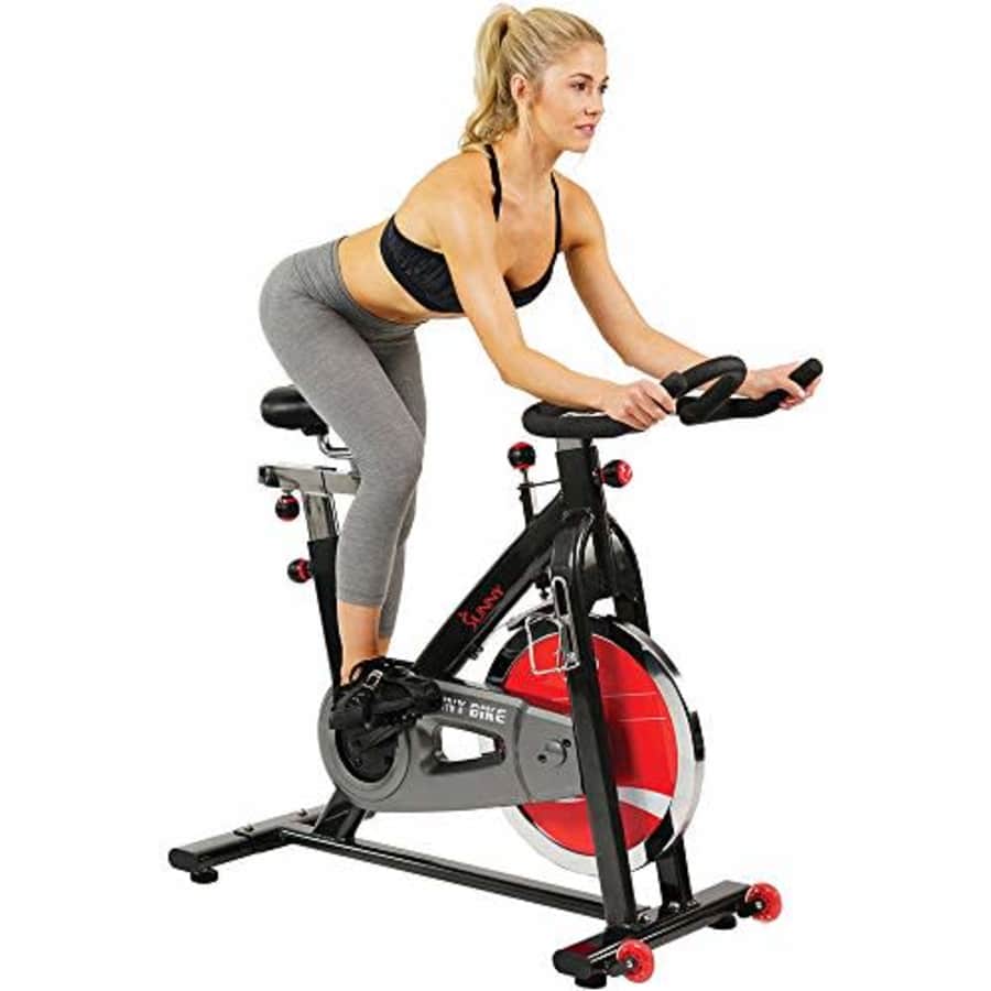 Sunny Health & Fitness SF-B1002 Belt Drive Indoor Cycling Bike, Grey for $360 Sunny Health & Fitness SF-B1002 Belt Drive Indoor Cycling Bike, Grey for $360