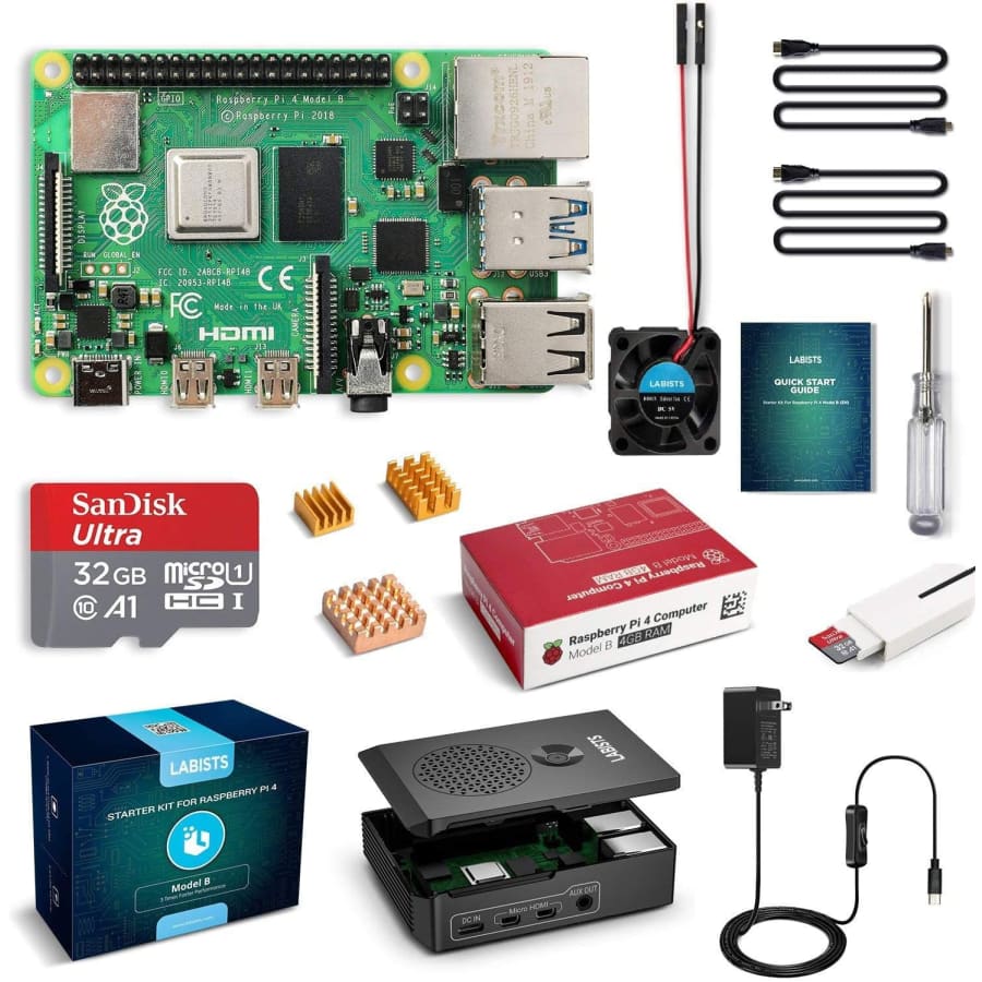 Labists Raspberry Pi 4 4GB Starter Kit for $80 Labists Raspberry Pi 4 4GB Starter Kit for $80