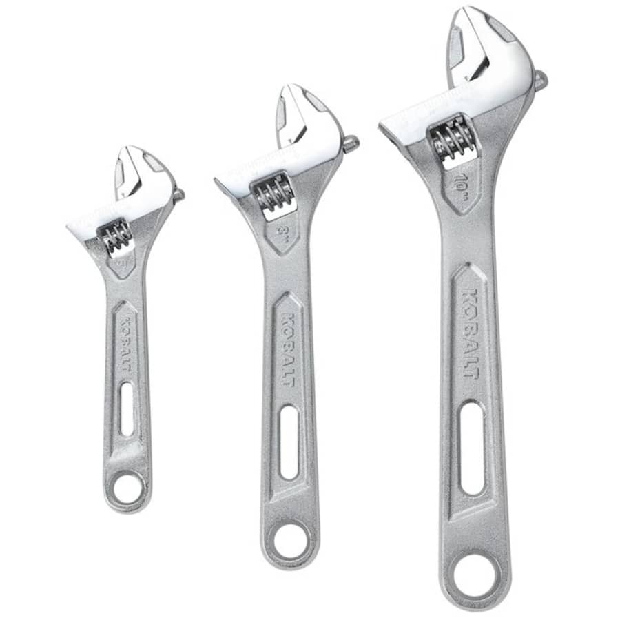 Kobalt 3-Piece Chrome Vanadium Steel Adjustable Wrench Set for $13 Kobalt 3-Piece Chrome Vanadium Steel Adjustable Wrench Set for $13