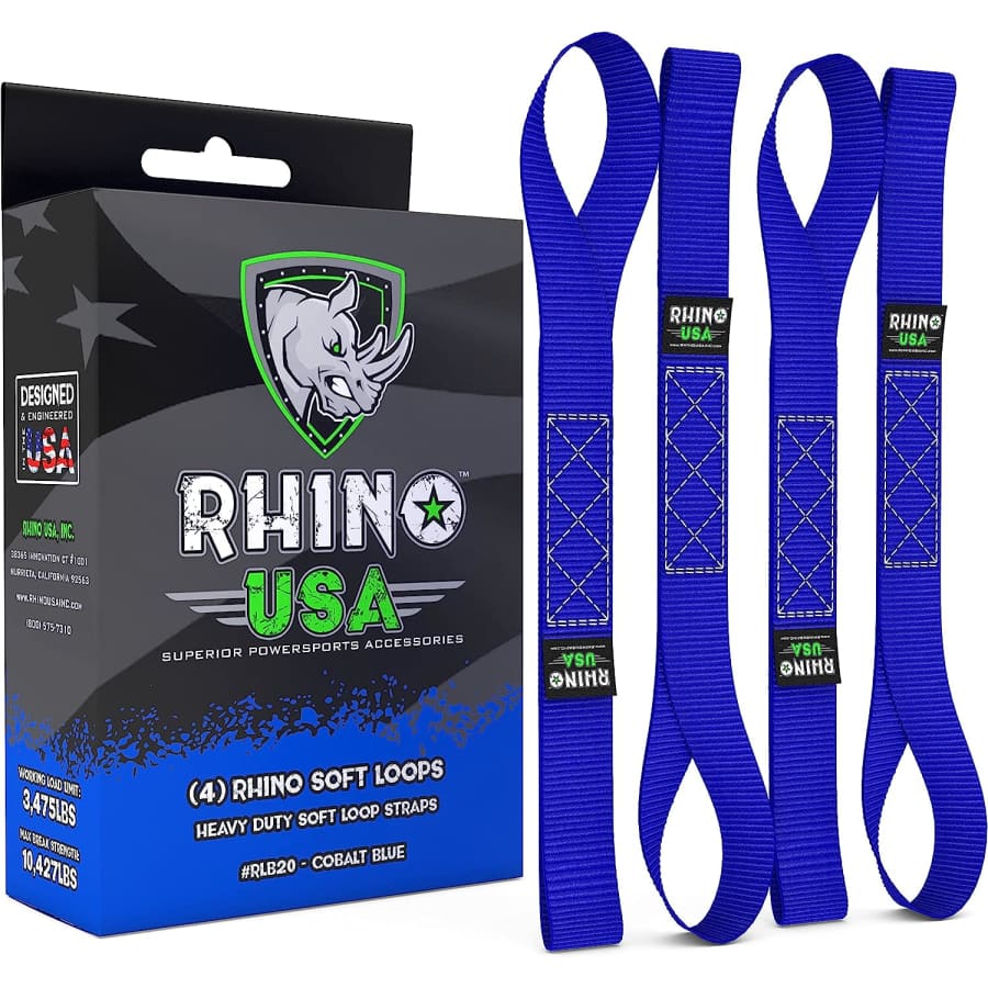 Rhino USA Soft Loop Motorcycle Tie-Down Strap 4-Pack for $13