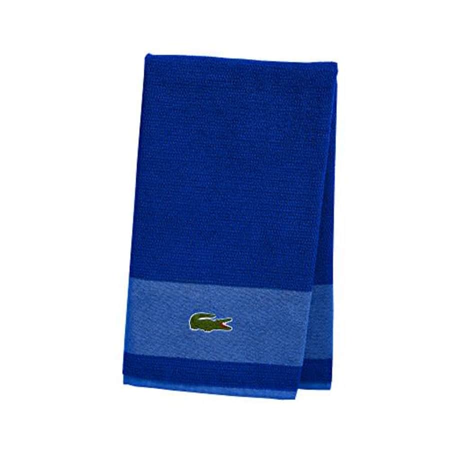Lacoste Match Bath Towel, 100% Cotton, 600 GSM, 30"x52", Surf Blue for $37