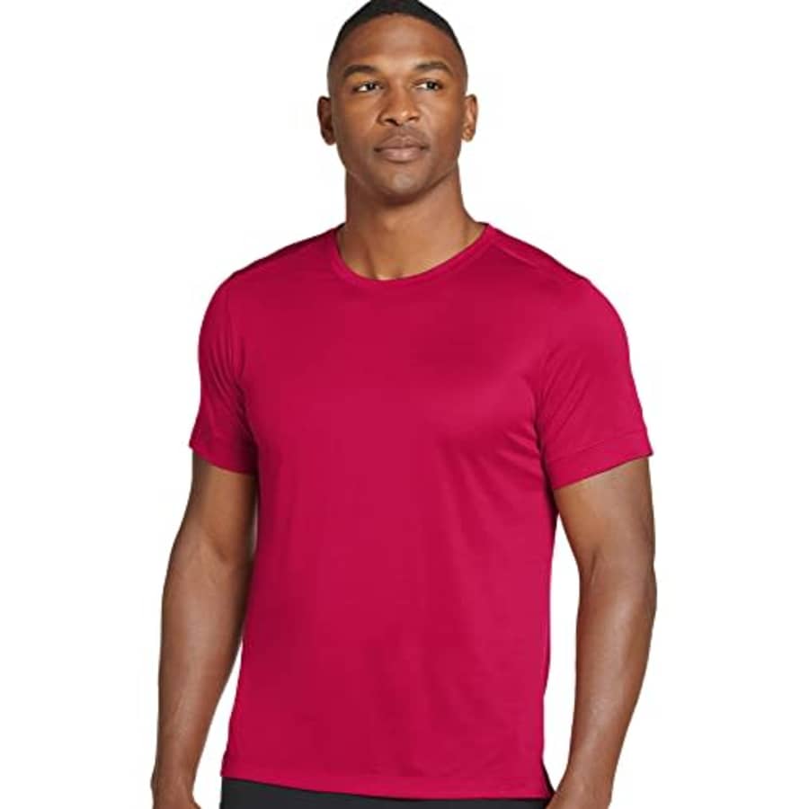 Jockey Men's Activewear Lightweight Performance Crew Tee, Berry Bliss, XL for $7
