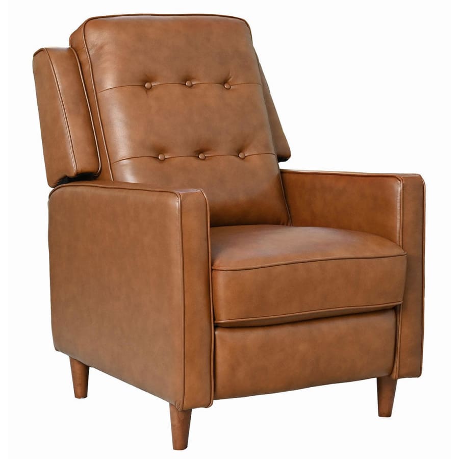 Jasper Mid-Century Top-Grain Leather Pushback Recliner for $499 for members Jasper Mid-Century Top-Grain Leather Pushback Recliner for $499 for members