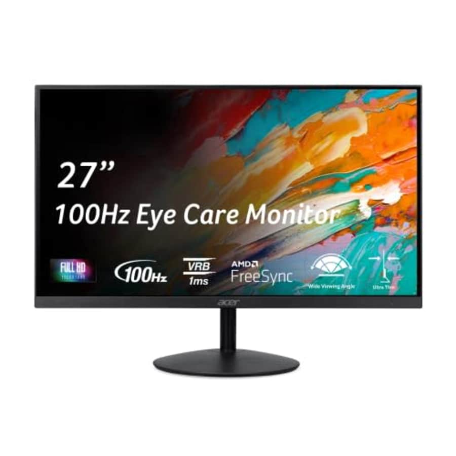Acer SB272 EBI 27" Full HD (1920 x 1080) IPS Zero-Frame Gaming Office Monitor | AMD FreeSync for $100 Acer SB272 EBI 27" Full HD (1920 x 1080) IPS Zero-Frame Gaming Office Monitor | AMD FreeSync for $100
