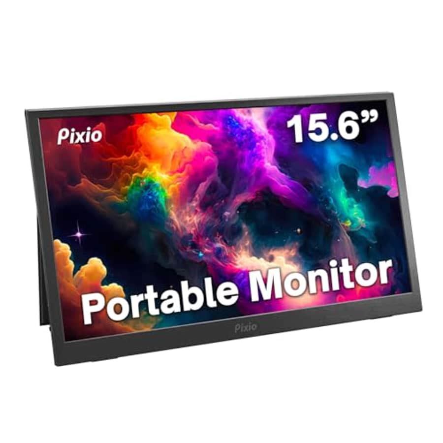 Pixio PX160 Portable Monitor 15.6" FHD 1080p 60Hz IPS HDR with Screen Cover Stand USB-C HDMI for $90