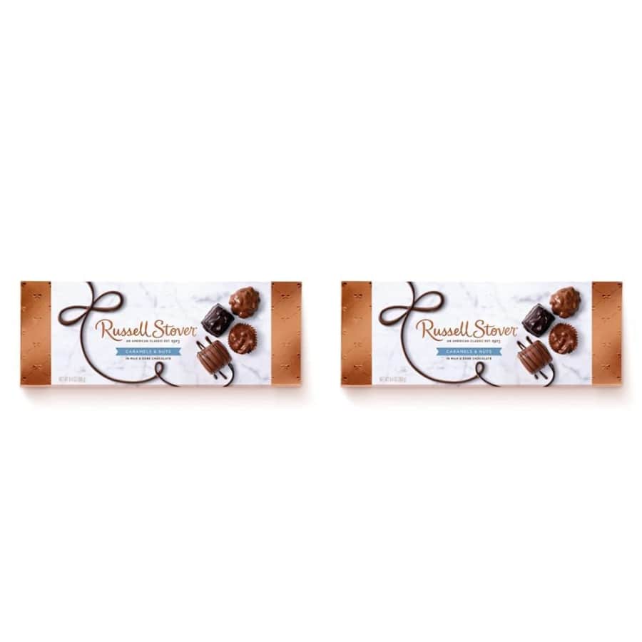 Russell Stover Caramel & Nuts in Chocolate 9.4-oz. Box 2-Pack for $10