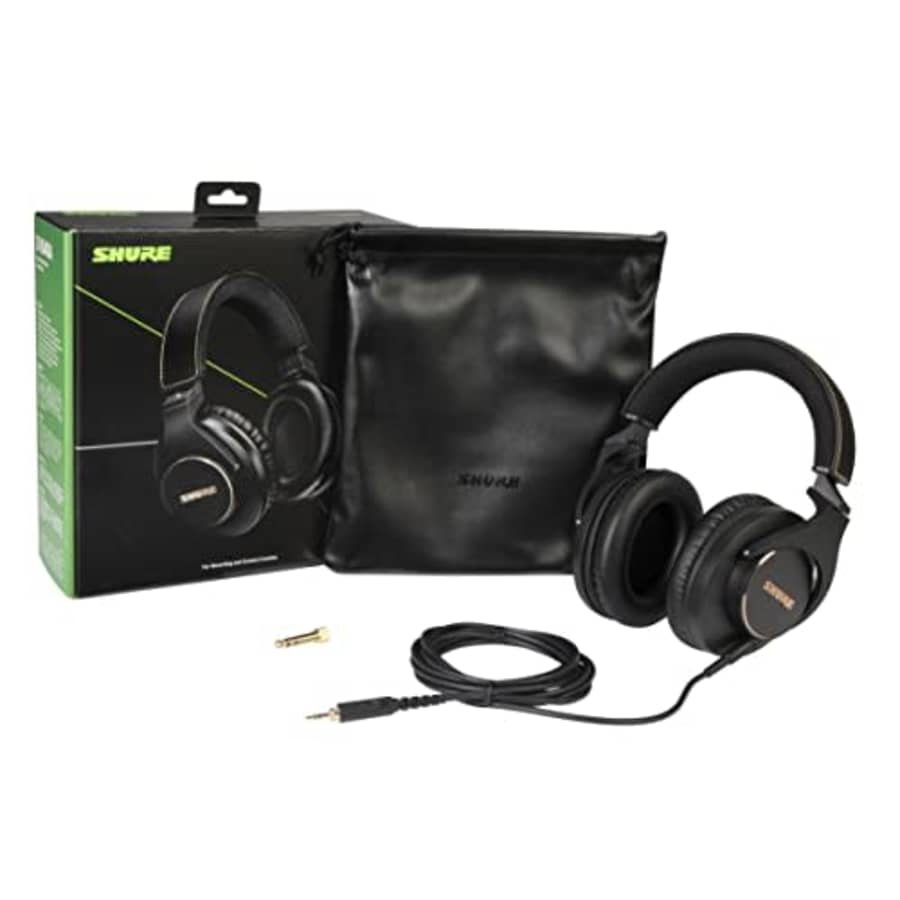 Shure SRH840A Over-Ear Wired Headphones for Critical Listening & Monitoring, Professional Headset, for $149