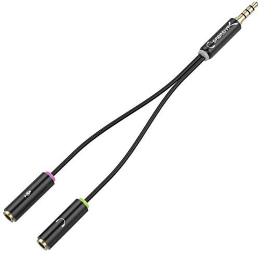 Sabrent 3.5mm Headset Splitter for $7