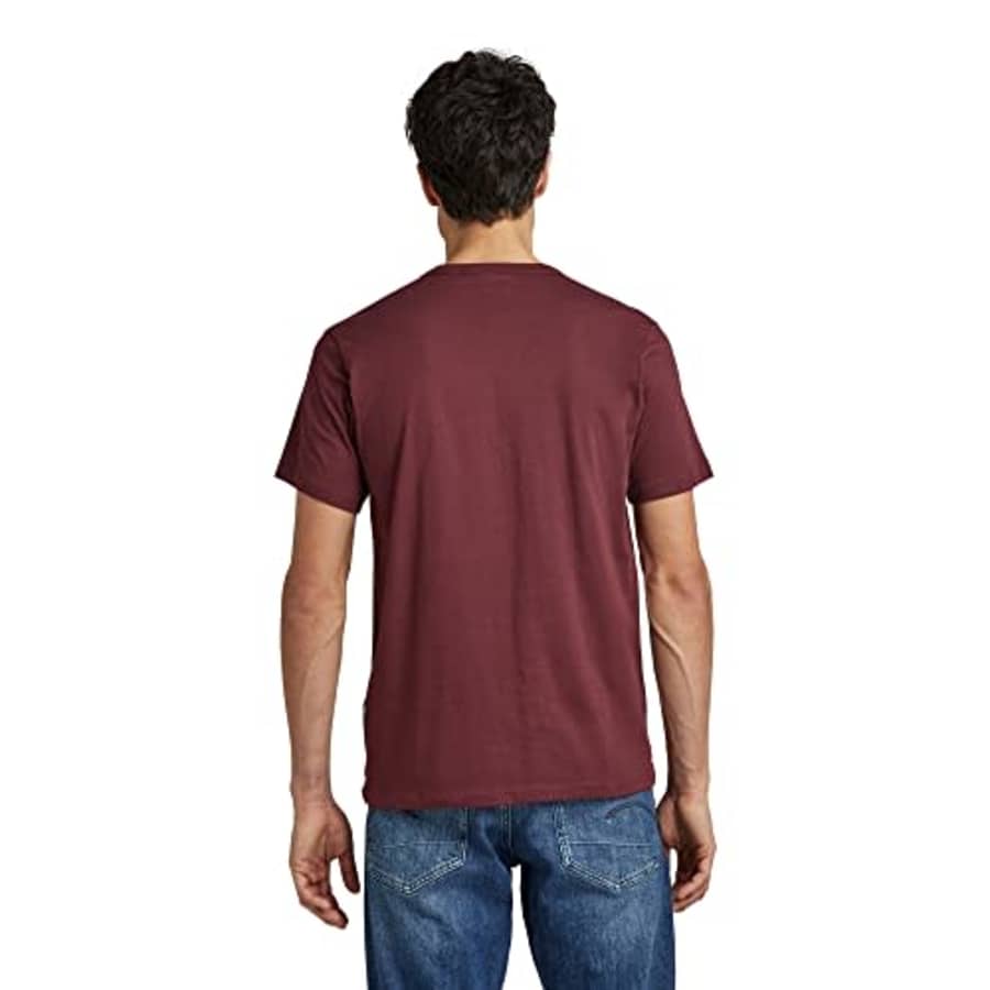 G-Star Raw Men's Logo RAW. Holorn Short Sleeve T-Shirt, Port Red, XS for $39