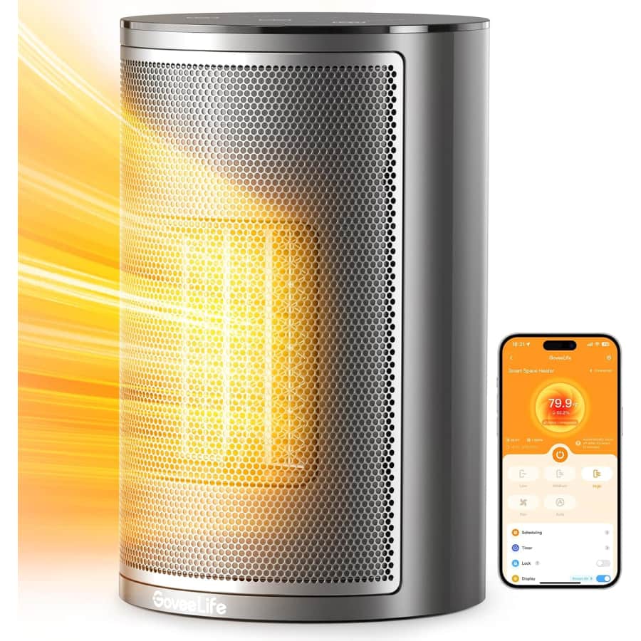 GoveeLife 1,500W Smart Space Heater for $20 GoveeLife 1,500W Smart Space Heater for $20