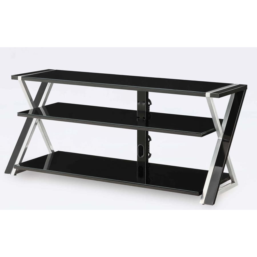 Whalen Furniture Tempered Glass TV Stand for 60" TVs for $64 Whalen Furniture Tempered Glass TV Stand for 60" TVs for $64