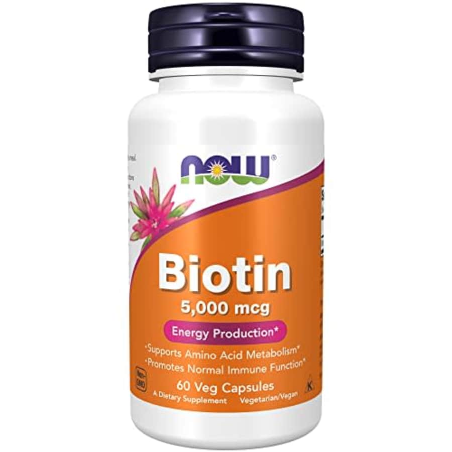 Now Foods NOW Supplements, Biotin 5,000 mcg, Amino Acid Metabolism*, Energy Production*, 60 Veg Capsules for $12 Now Foods NOW Supplements, Biotin 5,000 mcg, Amino Acid Metabolism*, Energy Production*, 60 Veg Capsules for $12