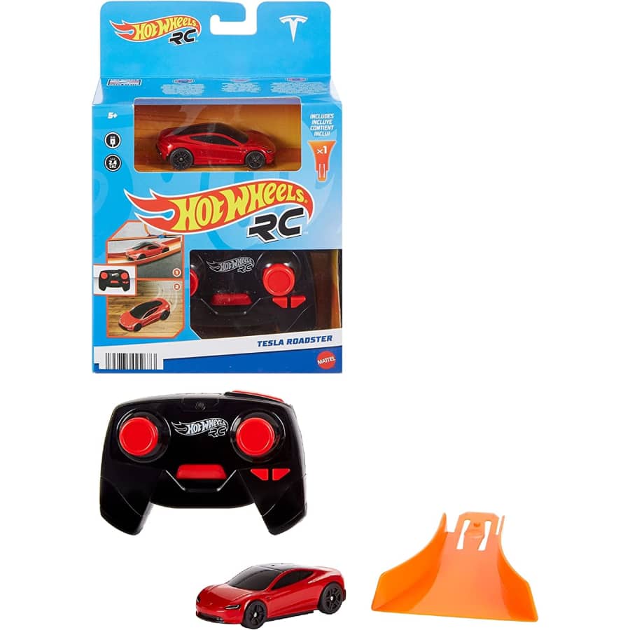 Hot Wheels 1:64 Scale Remote Control Tesla Roadster for $20