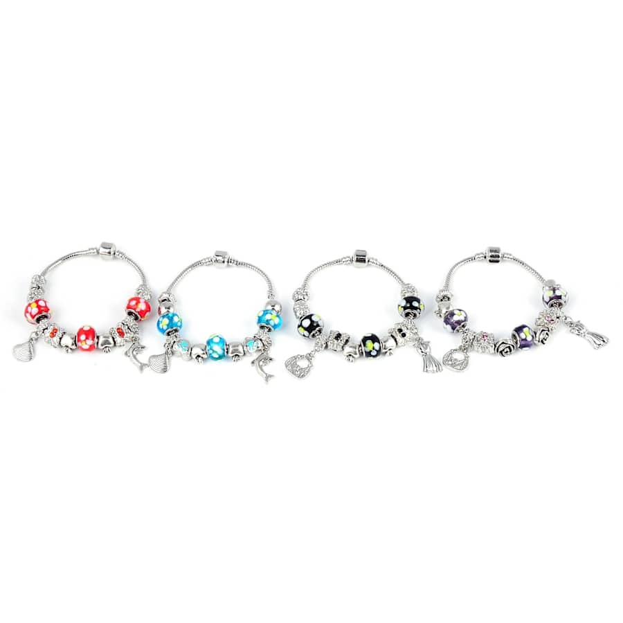 Win Pearl WinPearl 4-Piece Crystal Bead Charm Bracelet Set for $14 Win Pearl WinPearl 4-Piece Crystal Bead Charm Bracelet Set for $14