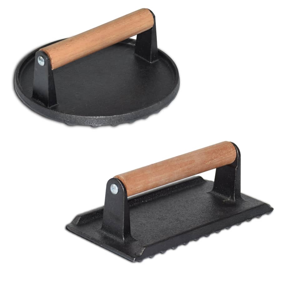 Lockways Cast Iron Smash Burger Press 2-Pack for $33