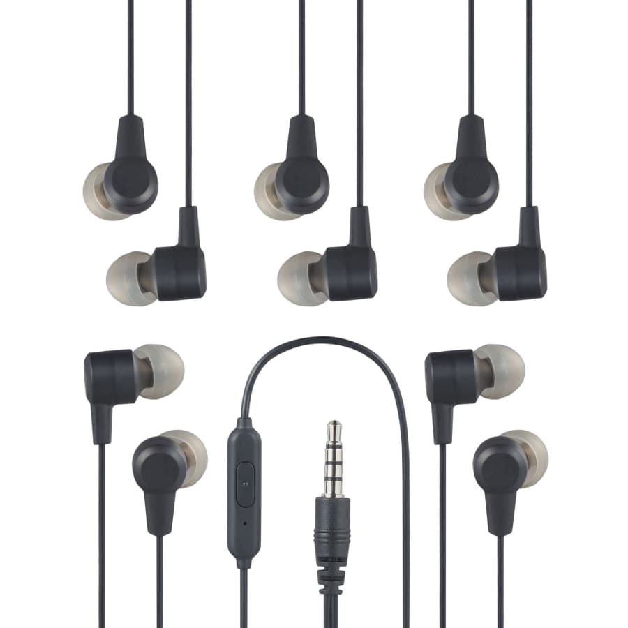 Onn Wired Earphones w/ Mic 5-Pack for $10