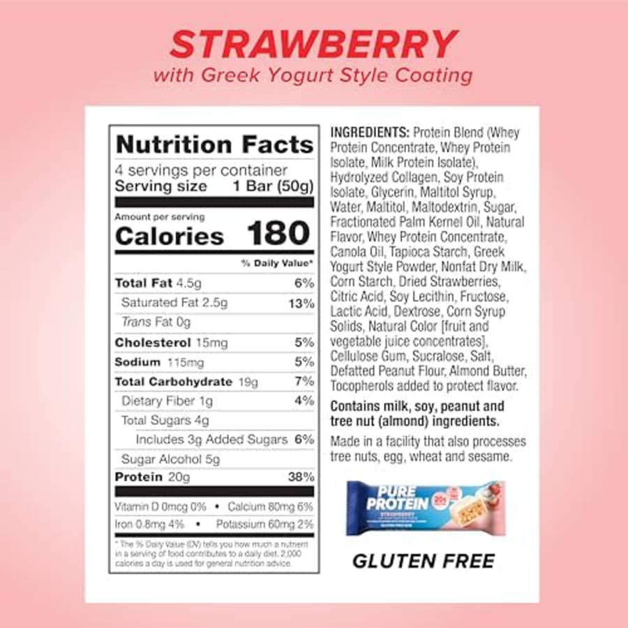 Pure Protein Bars, High Protein, Nutritious Snacks to Support Energy, Low Sugar, Gluten Free, for $90 Pure Protein Bars, High Protein, Nutritious Snacks to Support Energy, Low Sugar, Gluten Free, for $90