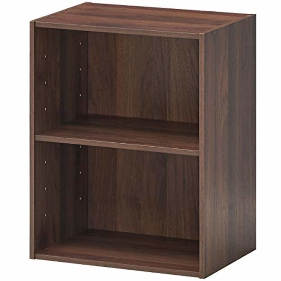 Giantex Bookshelf and Bookcase 2-Layer Storage Shelf, W/ Large-Capacity Open Storage Space, MDF P2 for $38