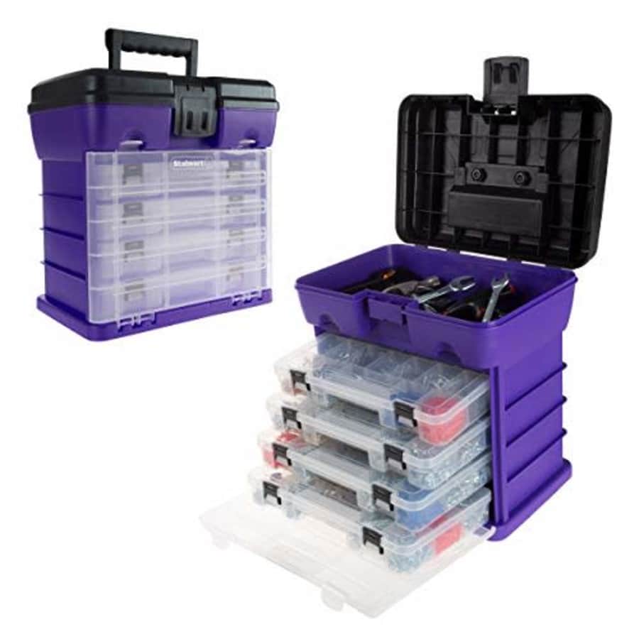 Stalwart Storage and Tool Box-Durable Organizer Utility Box-4 Drawers with 19 Compartments Each for for $37