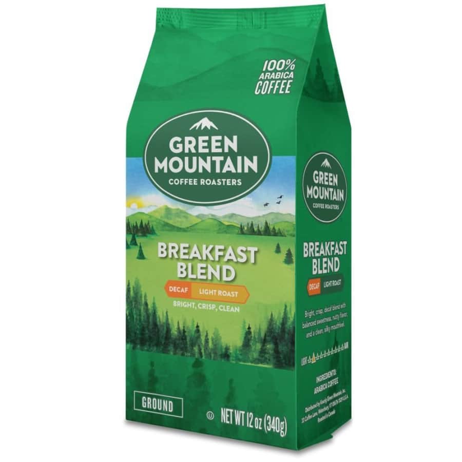 Green Mountain Coffee Breakfast Blend 12-oz. Decaf Coffee for $15 Green Mountain Coffee Breakfast Blend 12-oz. Decaf Coffee for $15