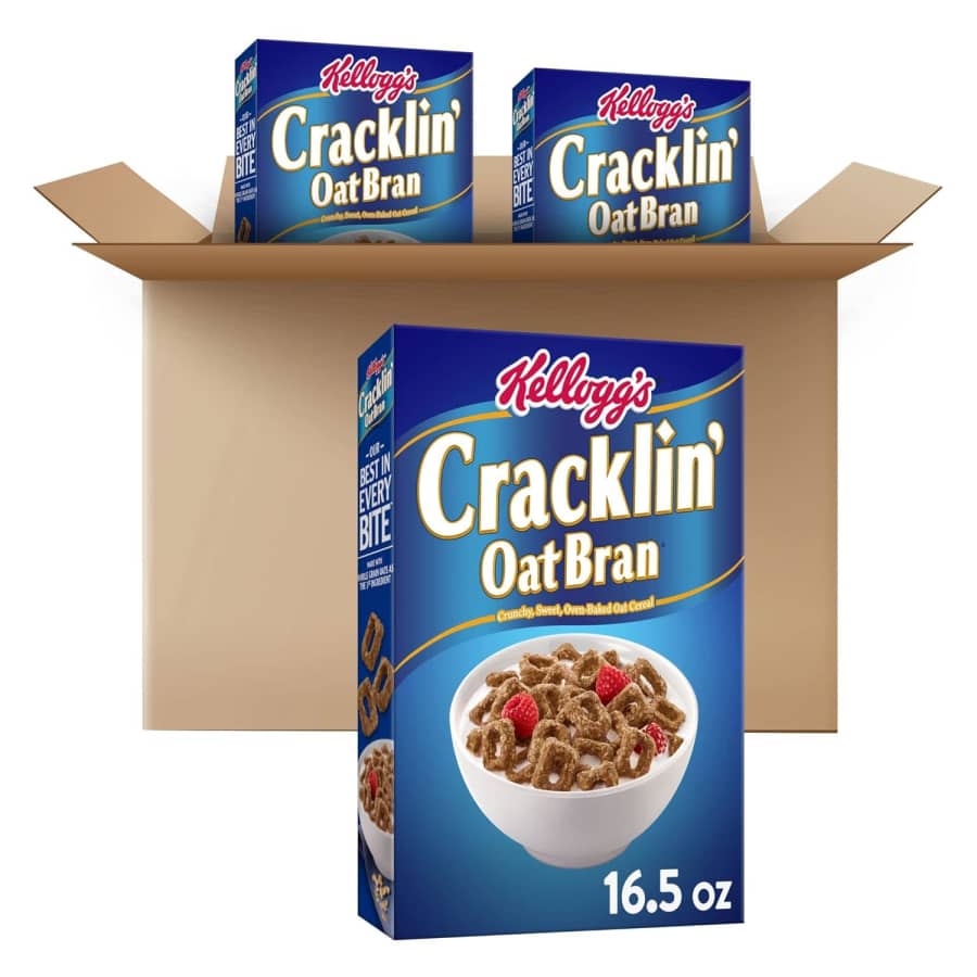 Kellogg's Cracklin' Oat Bran 16.5-oz. Box 3-Pack for $9 via Sub & Save Kellogg's Cracklin' Oat Bran 16.5-oz. Box 3-Pack for $9 via Sub & Save