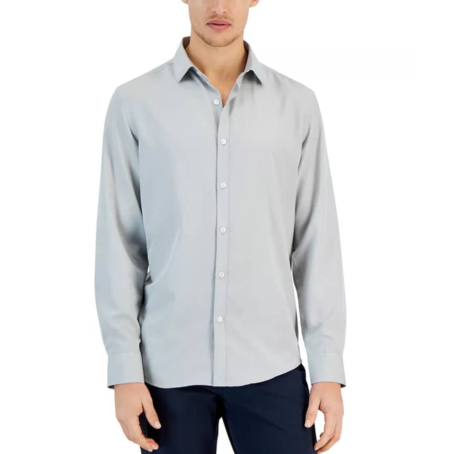 Alfani Men's Regular-Fit Heather Shirt for $9 Alfani Men's Regular-Fit Heather Shirt for $9