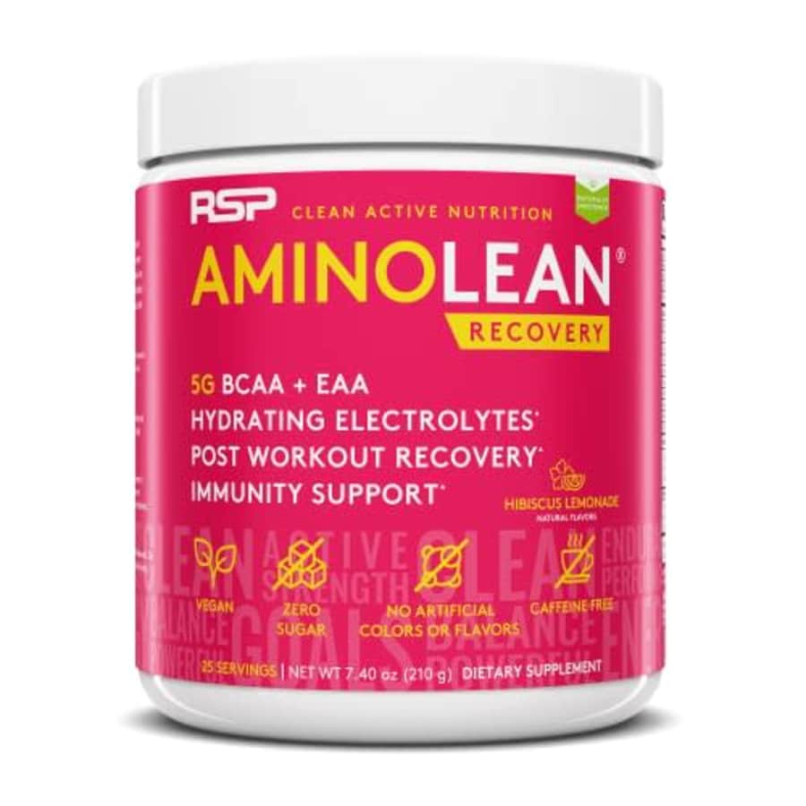 RSP AminoLean Recovery Natural - Post Workout BCAAs Amino Acids Supplement + Electrolytes, BCAAs for $35 RSP AminoLean Recovery Natural - Post Workout BCAAs Amino Acids Supplement + Electrolytes, BCAAs for $35