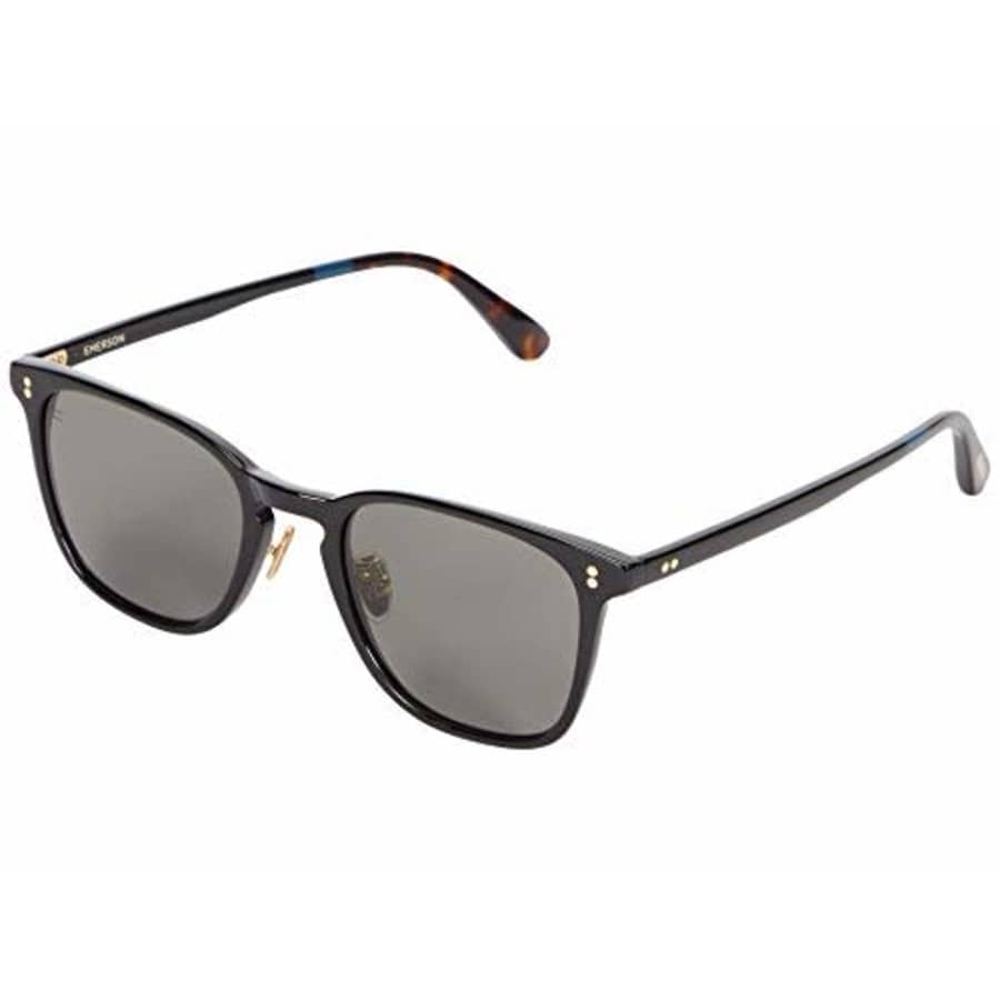 TOMS Square Sunglasses, Shiny Black, 51-21-147 for $150