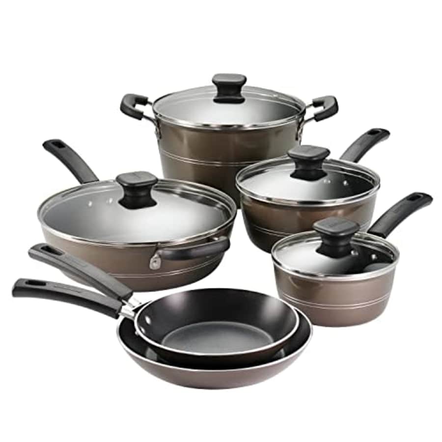 Tramontina Sicilia 10 Pc Aluminum Nonstick Cookware Set - Hazelnut for $132