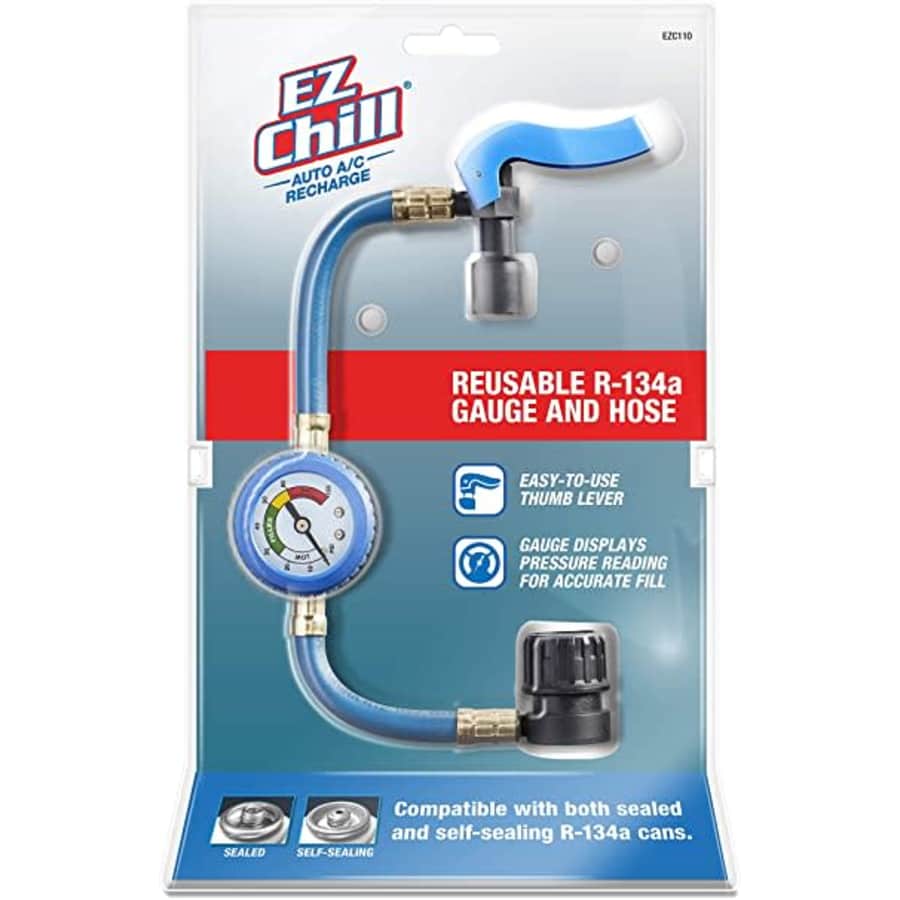 InterDynamics Car Air Conditioner Refrigerant Gauge and Hose for $21