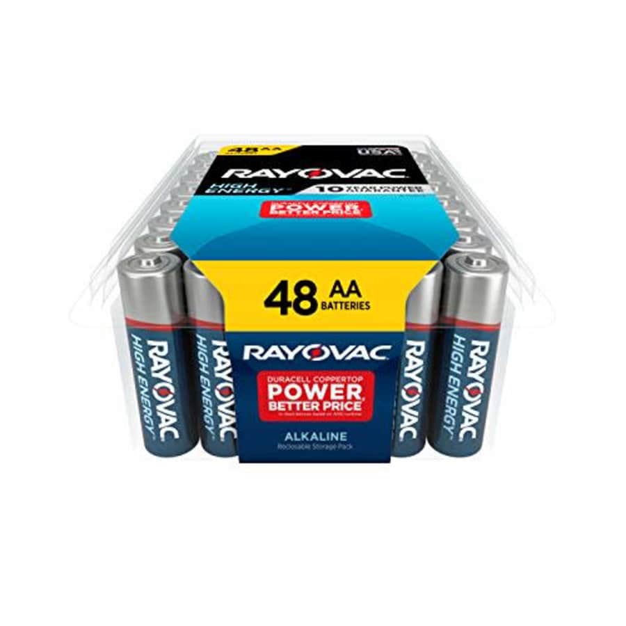 Rayovac AA Batteries, Alkaline Double A Batteries (48 Battery Count) for $25 Rayovac AA Batteries, Alkaline Double A Batteries (48 Battery Count) for $25