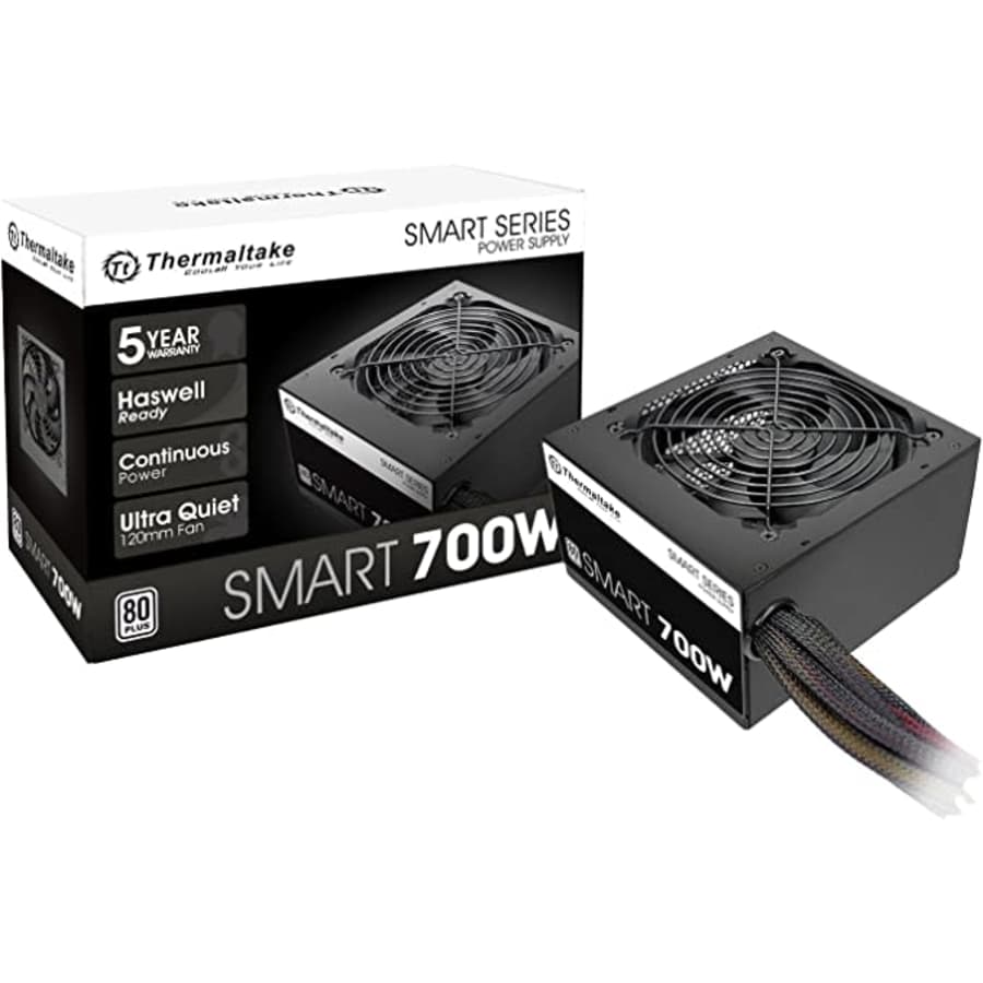 Thermaltake SMart 700W 80" White Certified Power Supply for $55 Thermaltake SMart 700W 80" White Certified Power Supply for $55