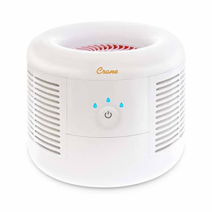 Crane Air Purifier with Hepa Type Filter Protection, White for $58