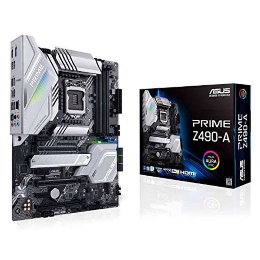 ASUS Prime Z490-A LGA 1200 (Intel 10th Gen) ATX Motherboard (14 DrMOS Power Stages,Dual M.2, Intel for $215