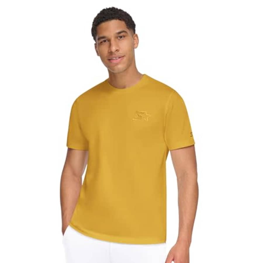 Starter Men's Soft Embriodered T-Shirt, Gold for $12 Starter Men's Soft Embriodered T-Shirt, Gold for $12