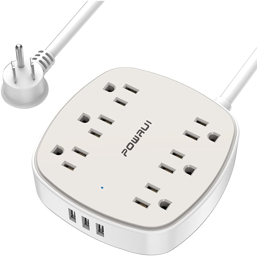 Powerui 6-Outlet Power Strip Surge Protector with USB for $11