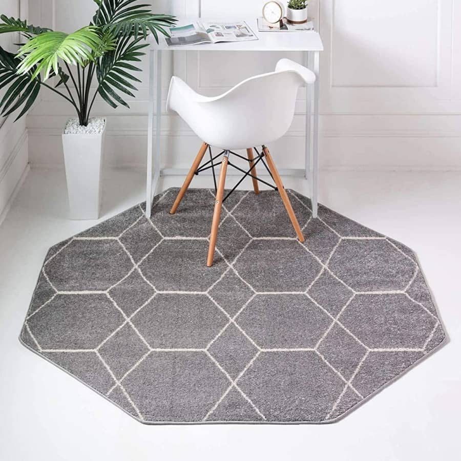 Unique Loom 5-Foot Trellis Frieze Octagon Rug for $27
