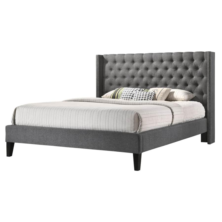 Altozzo Pacifica Wingback Upholstered Queen Bed for $347