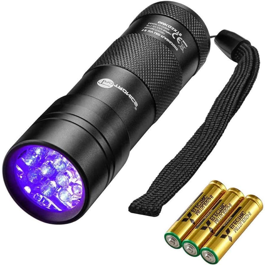 TaoTronics 12-LED UV Black Light Flashlight for $7
