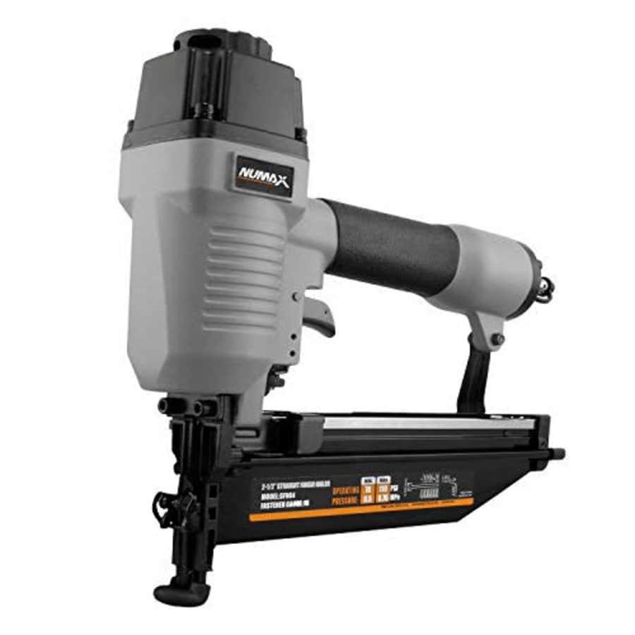 NuMax SFN64 Pneumatic 16-Gauge 2-1/2" Straight Finish Nailer Ergonomic and Lightweight Nail Gun for $42