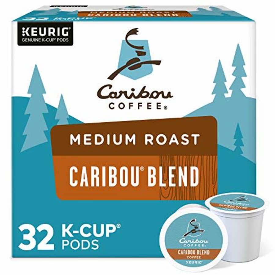 Caribou Coffee Caribou Blend, Single-Serve Keurig K-Cup Pods, Medium Roast Coffee, 32 Count for $23