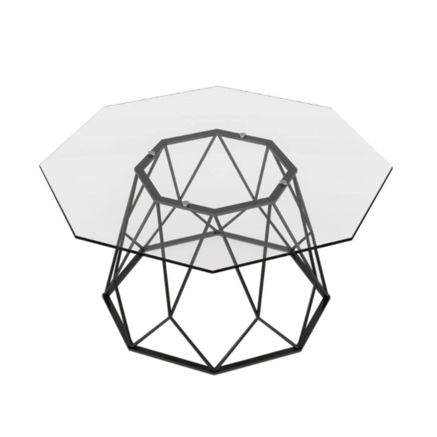 Furniture of America Mysen 36" Octagon Glass-Top Coffee Table for $338