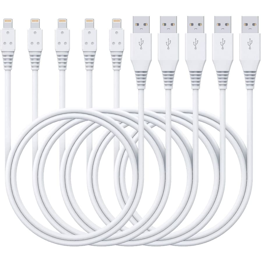 Ailawuu 6-Foot Lightning Charger Cable 5-Pack for $15