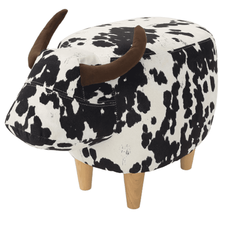 Christopher Knight Home Bessie Patterned Velvet Cow Ottoman for $90