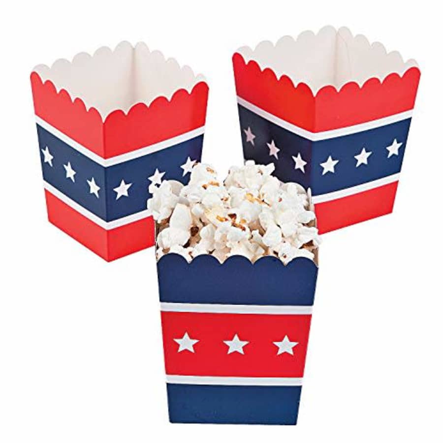 Fun Express Patriotic Popcorn Boxes (24 pc) for Fourth of July Party Supplies for $12 Fun Express Patriotic Popcorn Boxes (24 pc) for Fourth of July Party Supplies for $12